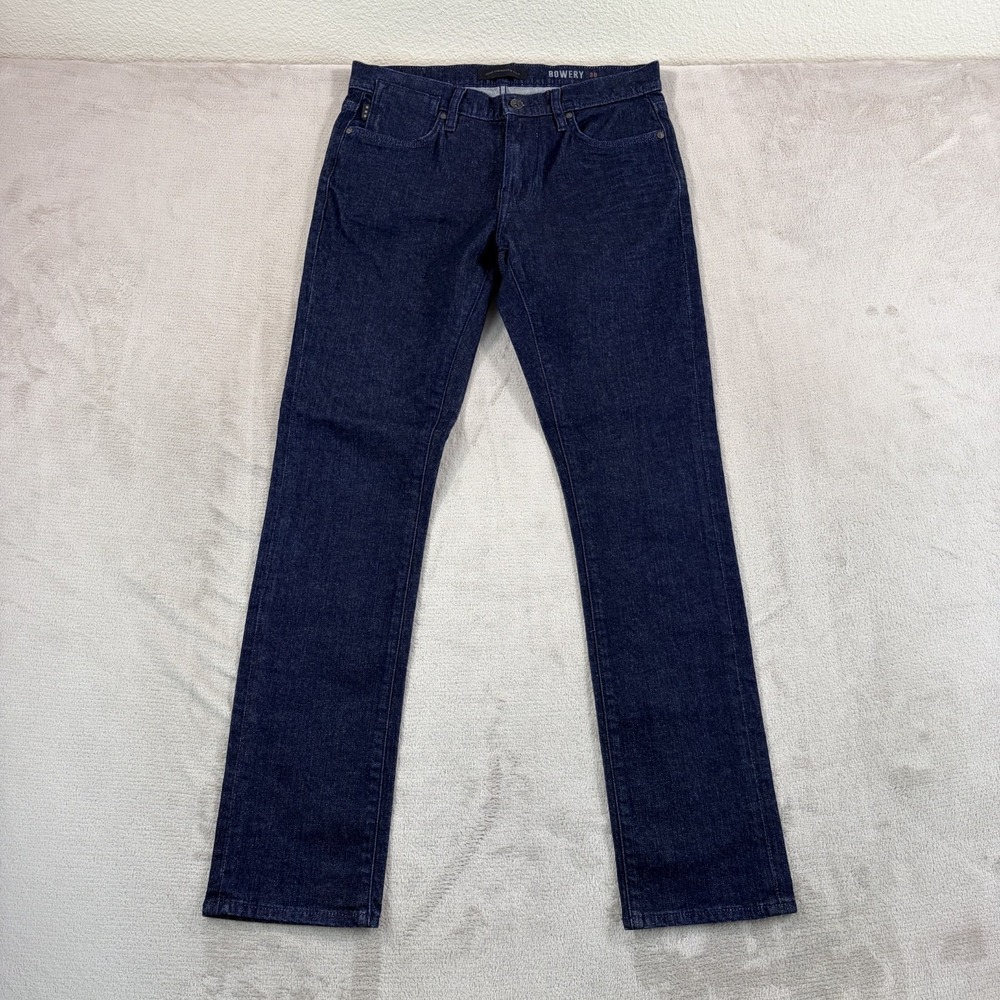 John Varvatos USA Bowery Slim Straight Jeans in Indigo Denim Men 30x32 Zip Fly‎